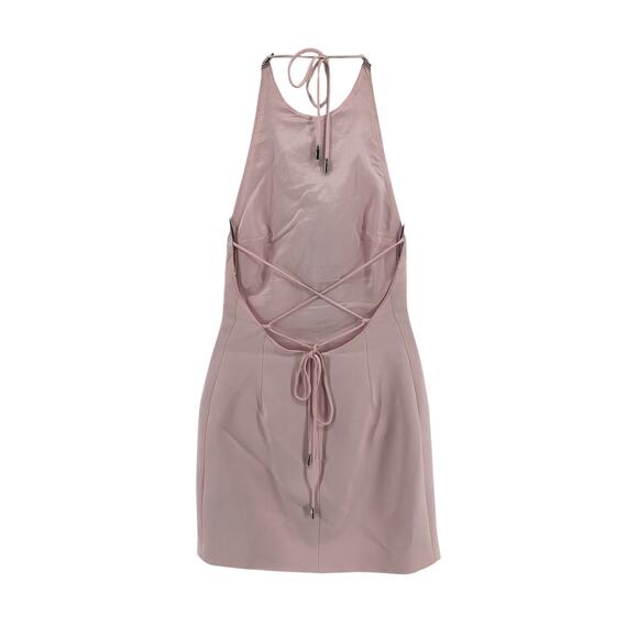 David Koma 'Gradient' Pink Acetate Embroidered Mini Dress Size 2 - Picture 3 of 6